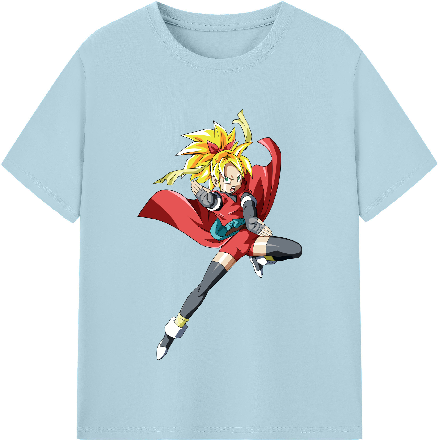 （画像用） ドラゴンボール カリフラ DRAGON BALL Caulifla 綿100％半袖Tシャツ（フロントプリント）